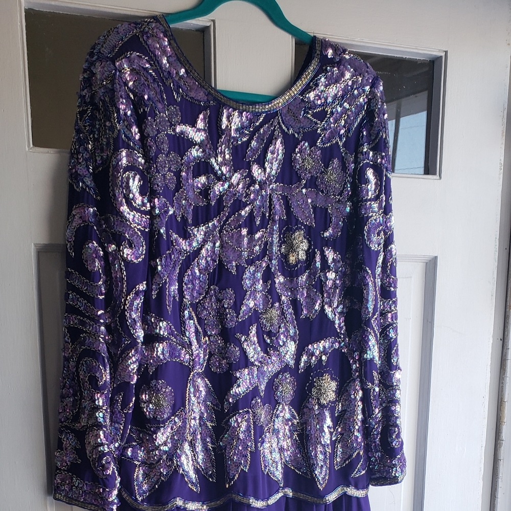 Exquisitely beaded evening gown